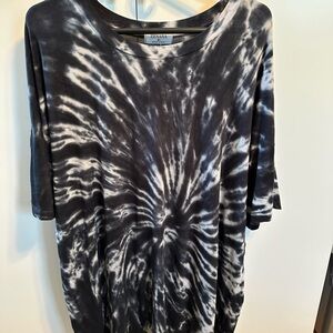 Teal antler Tie Dye Drop Top New Never Worn soft. Black XL